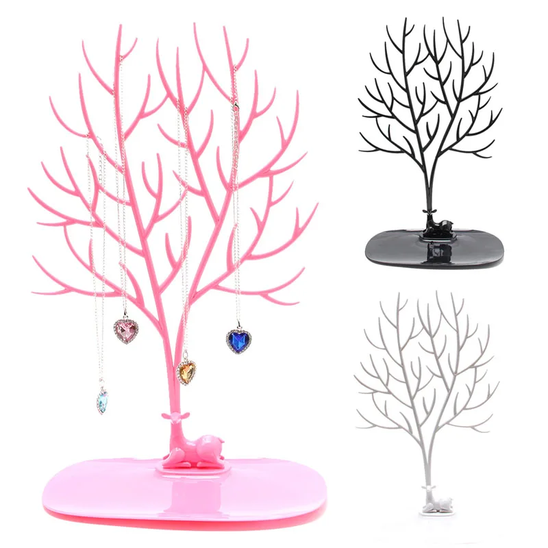 

Y1UE Jewelry Necklace Ring Earring Tree Deer Stand Display Organizer Holder Show Rack