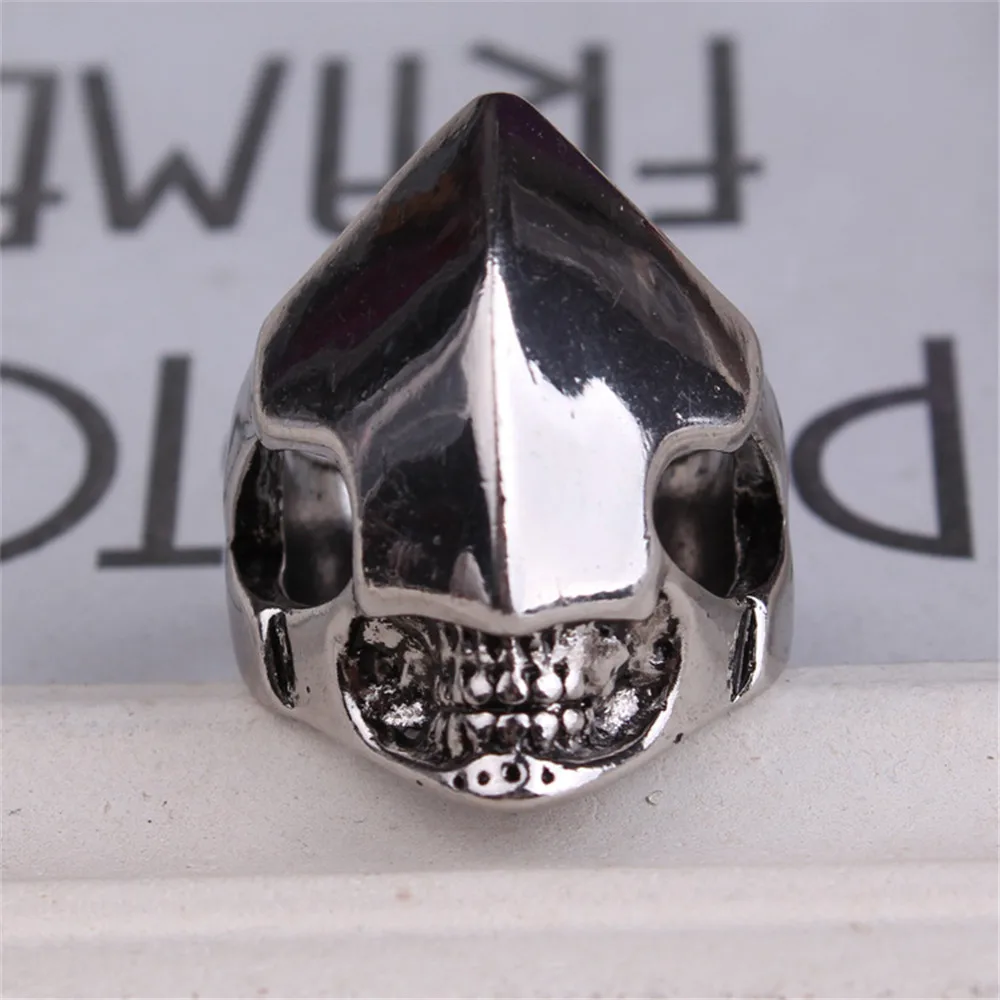 

Fashion Popular Domineering Retro Simple Glossy Alien Alien Skull Ring Men's Hip Hop Party Locomotive Accessories Jewelry Gifts