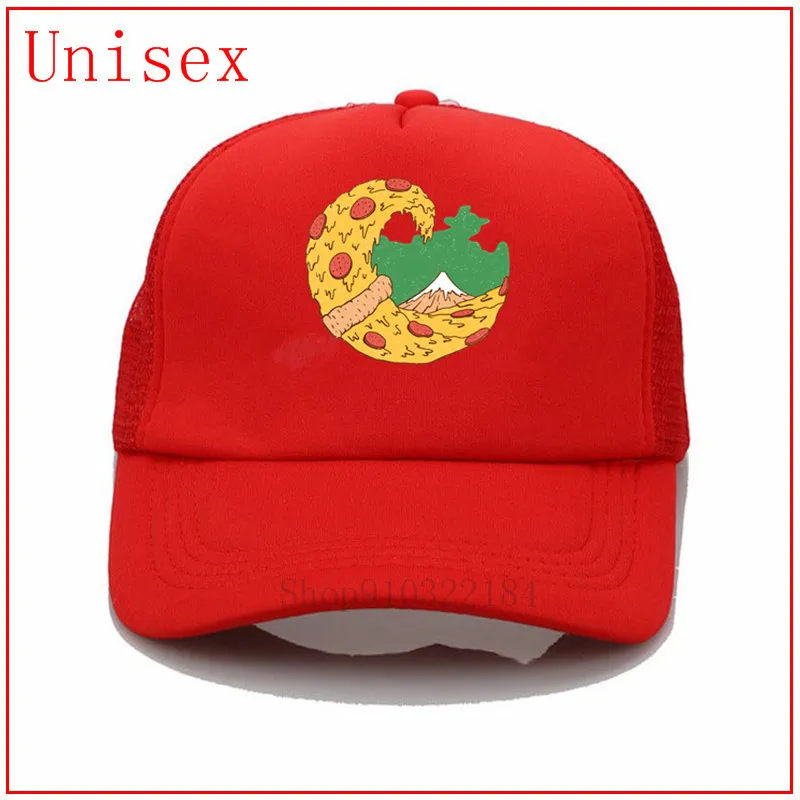 The Great Pizza of Kanagawa Japan Fuji Mountain trucker hat hats for men baseball fitted anime dad | Аксессуары для одежды