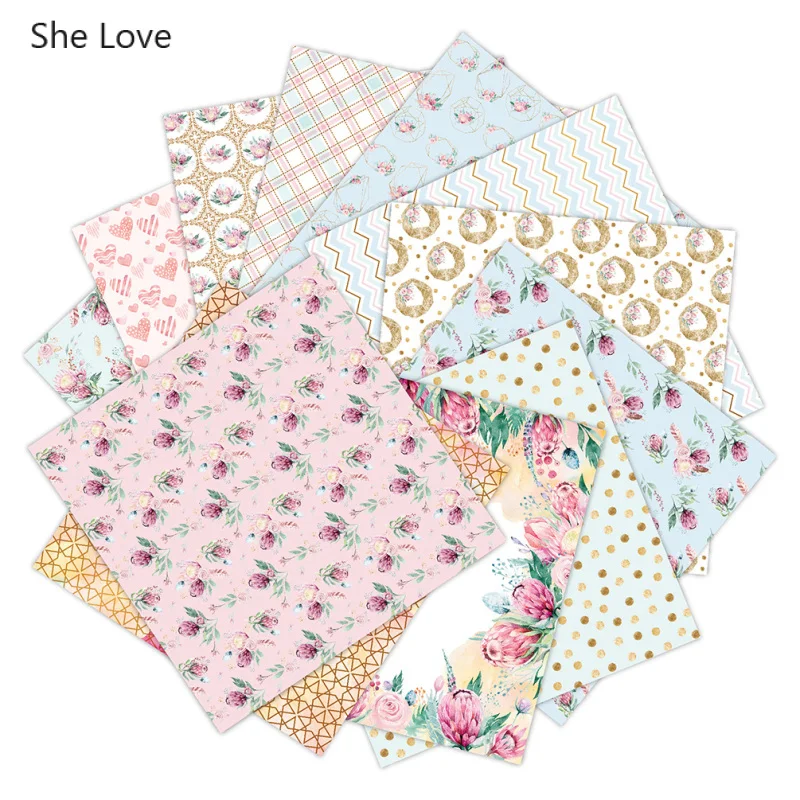 Chzimade 24 листа цветочный узор Скрапбукинг Бумага художественный фон декоративная