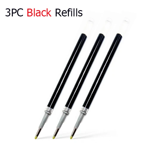 3pcs Black ink Оригинальная ручка-знак Xiaomi Mijia 0,5 мм, швейцарская сменная ручка, японские черные чернила, шариковая ручка(черная/синяя) для школы и офиса - Цвет: 3pcs Black ink