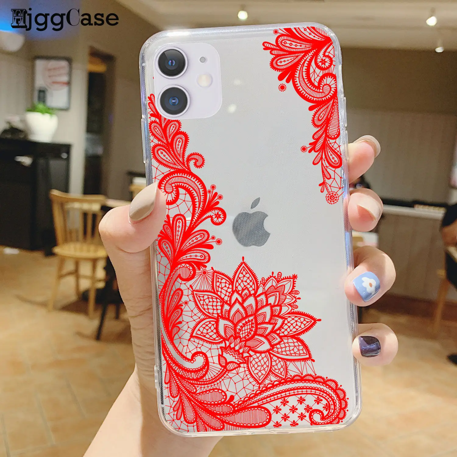 Новинка роскошный черный белый красный кружевной цветок Мягкий силиконовый