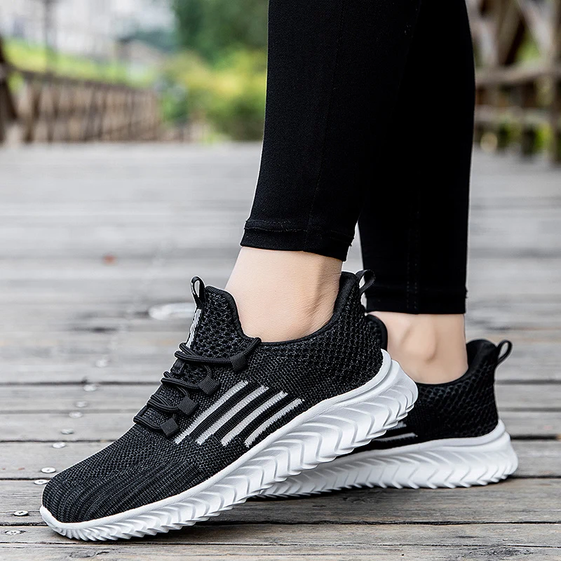 

2021 Breathable Mesh Sneakers Women's Casual Vulcanized Shoes Soft Walking Flats Ladies Female Footwear Unisex Feminino Zapatos