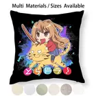 Наволочка для подушки Toradora, наволочка для подушки из хлопка и льна, наволочка для подушки в стиле аниме, манга, кавайный тигр, тайга, Aisaka, японские малаи, аомин