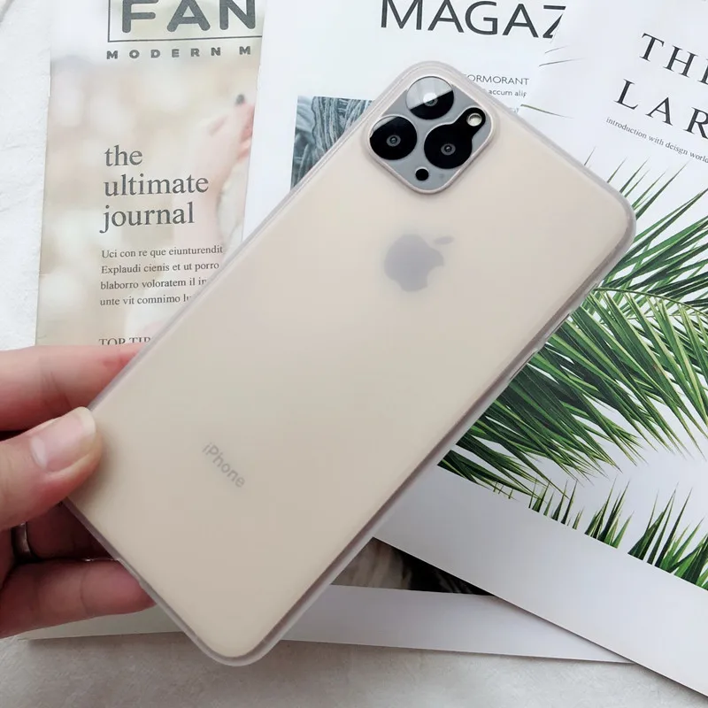 Чехол для iPhone 11 Pro 11Pro MAX Ультратонкий Пластиковый чехол с защитой от царапин 0,3 мм для iPhone X Xs Xr MAX 6 7 8 Plus матовый чехол