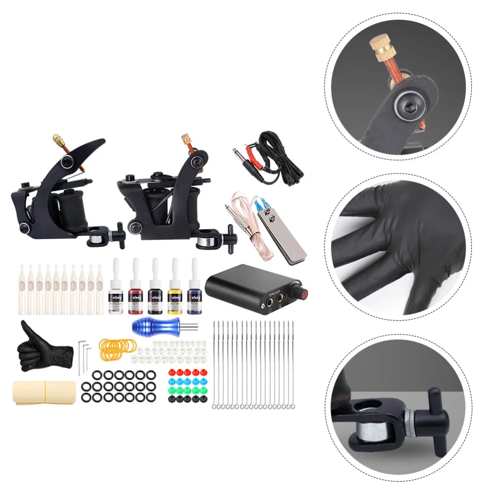 

1 Set of Premium Tattoos Liner Machine Complete Tattoos Supplies Kit (US Plug)
