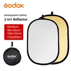 Отражатель GODOX 2 в 1, 60x90 см, 90x120 см, 100x150 см, 150x200 см, портативный складной светильник вальный для фотостудии