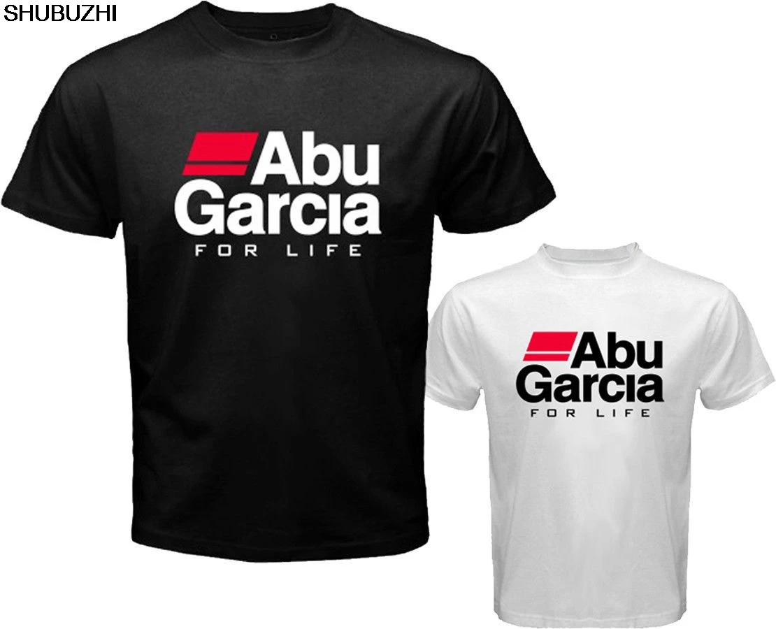 Футболка мужская хлопковая черная модная тенниска ABU GARCIA * FOR LIFE майка рыболовная