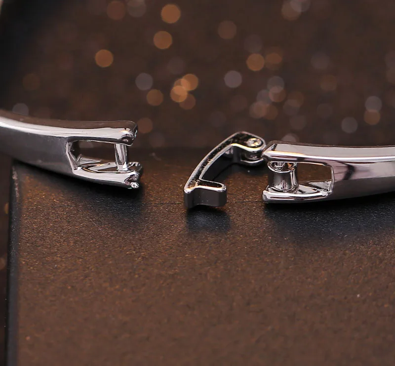 

High Quality Metal Bangle Bracelet Silver Plated Round Zirconia Bowknot Bow Metal Bangles and Bracelets for Women