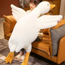 50-160cm Huge Cute Goose Plush Toys Big Duck Doll Soft Stuffed Animal Sleeping Pillow Cushion Christmas Gifts for Kids and Girls