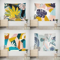 american abstract plant series polyester home decoration tapestry