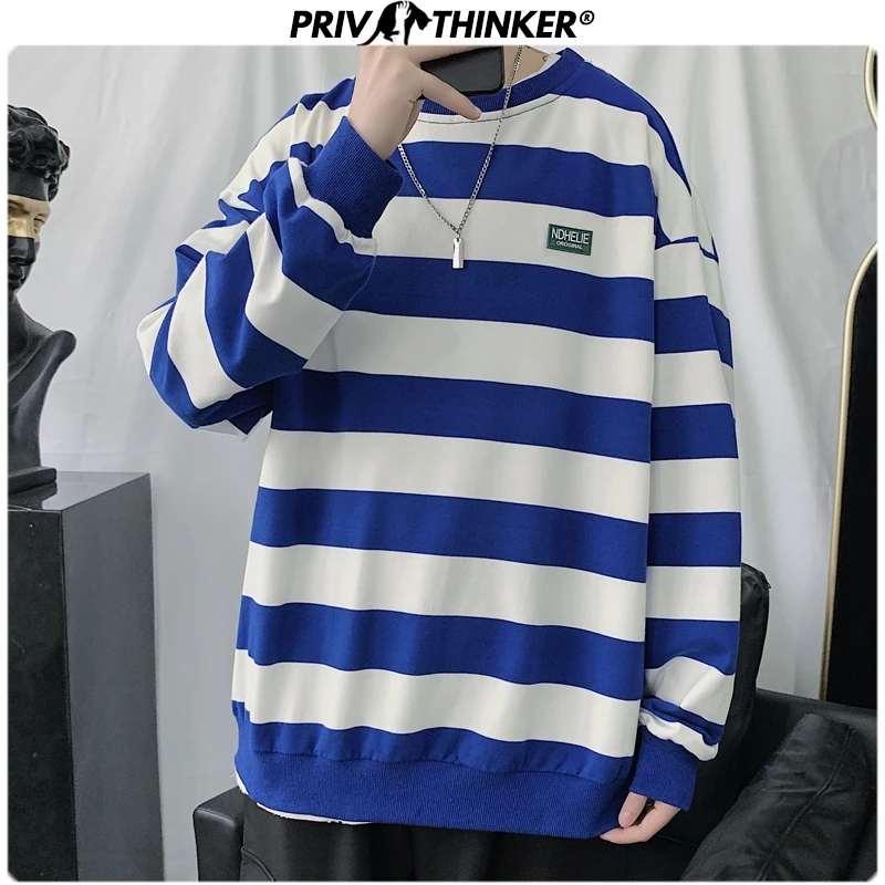 Мужская толстовка Privathinker с капюшоном в стиле Харадзюку круглым вырезом для осени