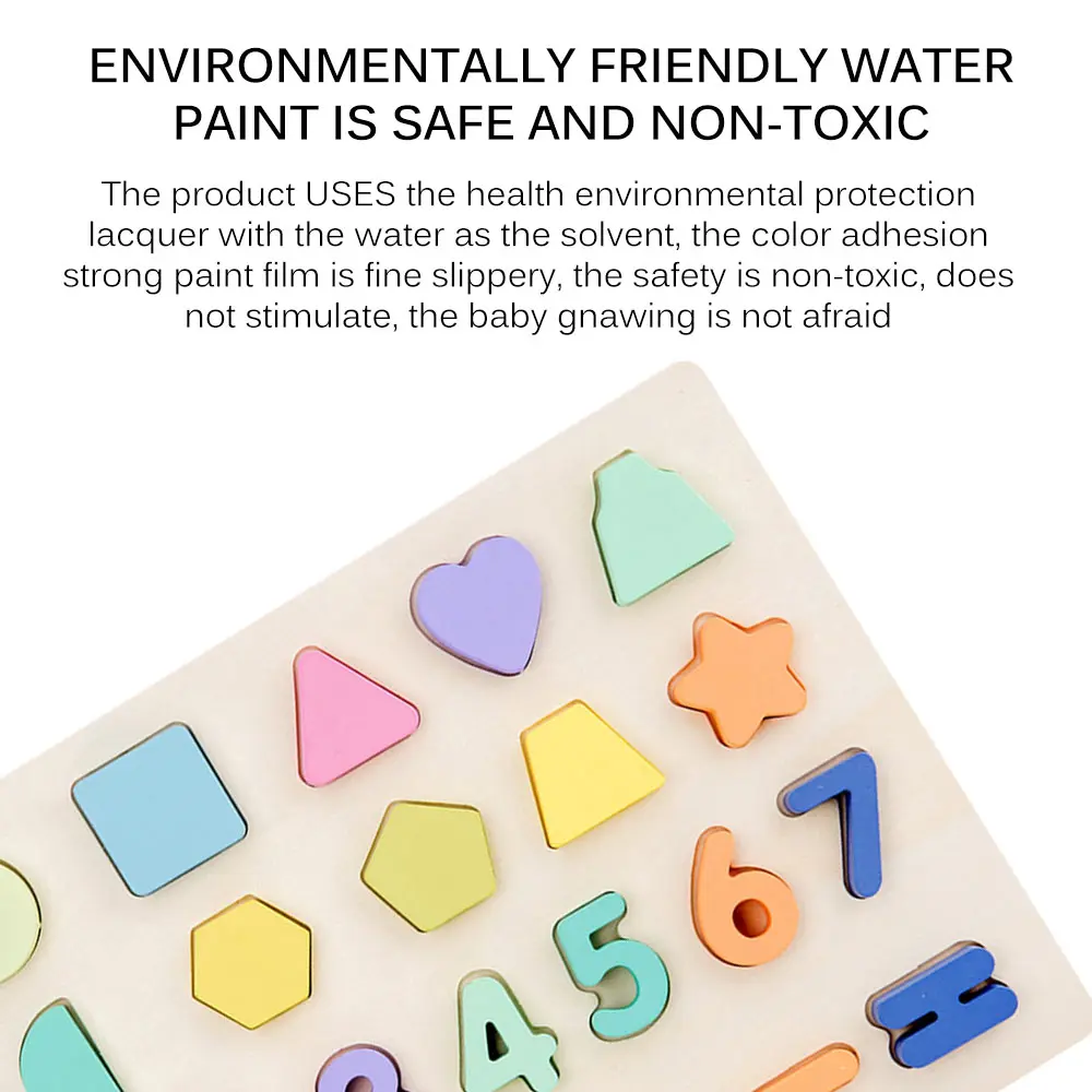 

Kids Educational Toy Alphabets Digital Jigsaw Puzzle Wooden Montessori Early Learning Toy 3D Colorful Letters Board for Children