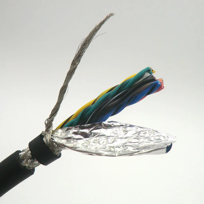 12-жильный гибкий экранированный кабель для витой пары 0 14 485 мм² энкодера 26awg 24awg