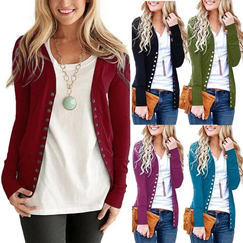 Корейский модный женский кардиган свитер с длинным рукавом Свободный Полосатый