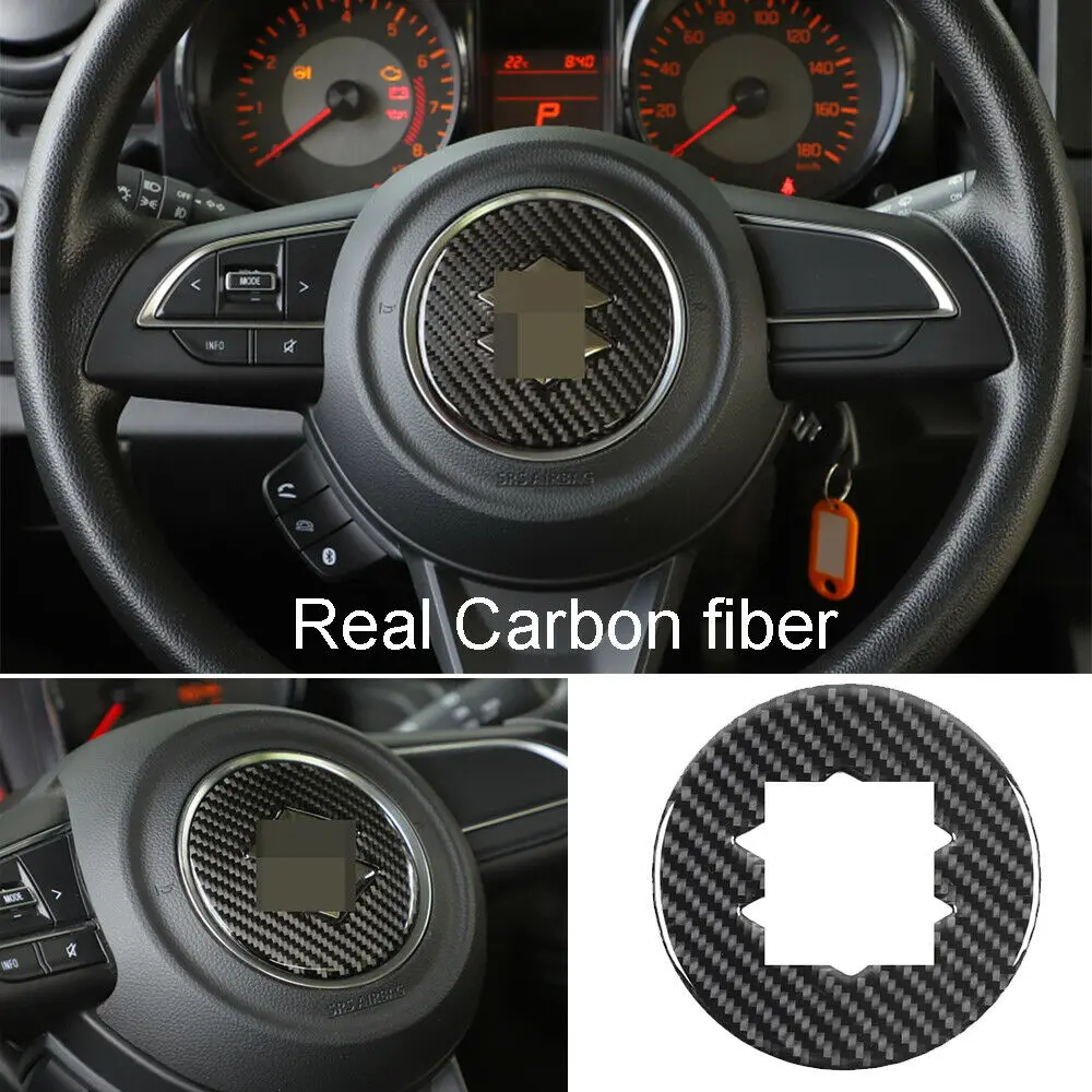 Настоящая наклейка на руль из углеродного волокна подходит для Suzuki Jimny 2019