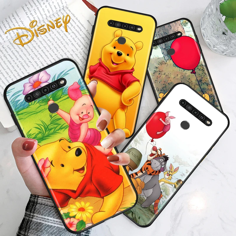 

Pooh Bear Cute for LG G8 G8S G8X V30 V35 V40 V50 V60 ThinQ Q60 K40 K50 K30 K41 K51 K61 K71 K22 Black Phone Case