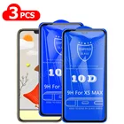 Закаленное стекло 10D для iPhone 11, 12 Pro Max, X, XR, XS MAX, 6, 6S, 7, 8 Plus, SE2020, 3 шт.