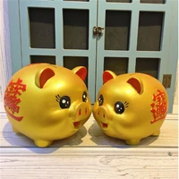 pig piggy bank gold pig coin savings bank kid adult money bank home anti fall creative money saving box new year children gift