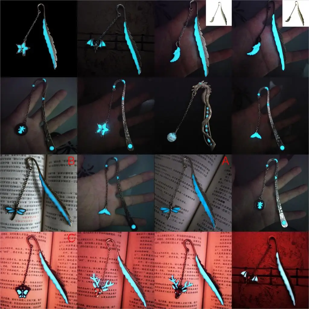 

Elf Deer Mermaid Tail Star Moon Bookmark Label Read Maker Booknark Stationery Luminous Glow In The Dark Student Teacher Gifts