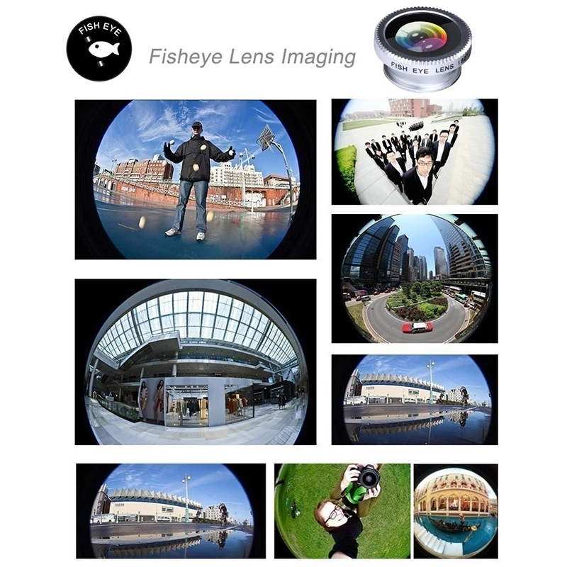 Универсальная фотокамера рыбий глаз 3 в 1 объектив широкоугольные макрообъективы