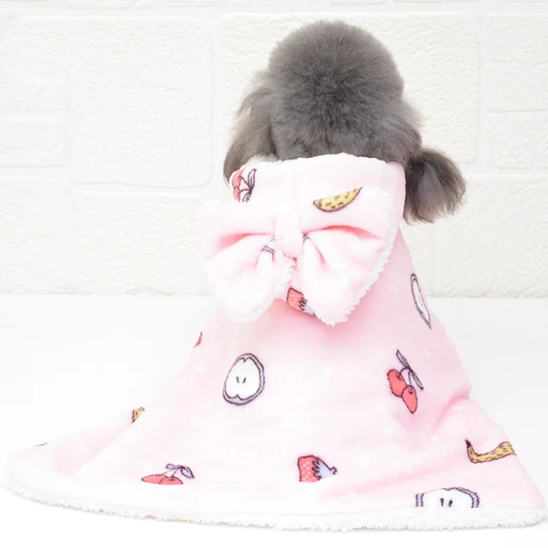 Одежда для собак пижамы бархатная теплая одежда щенков кошек фланелевая осени и