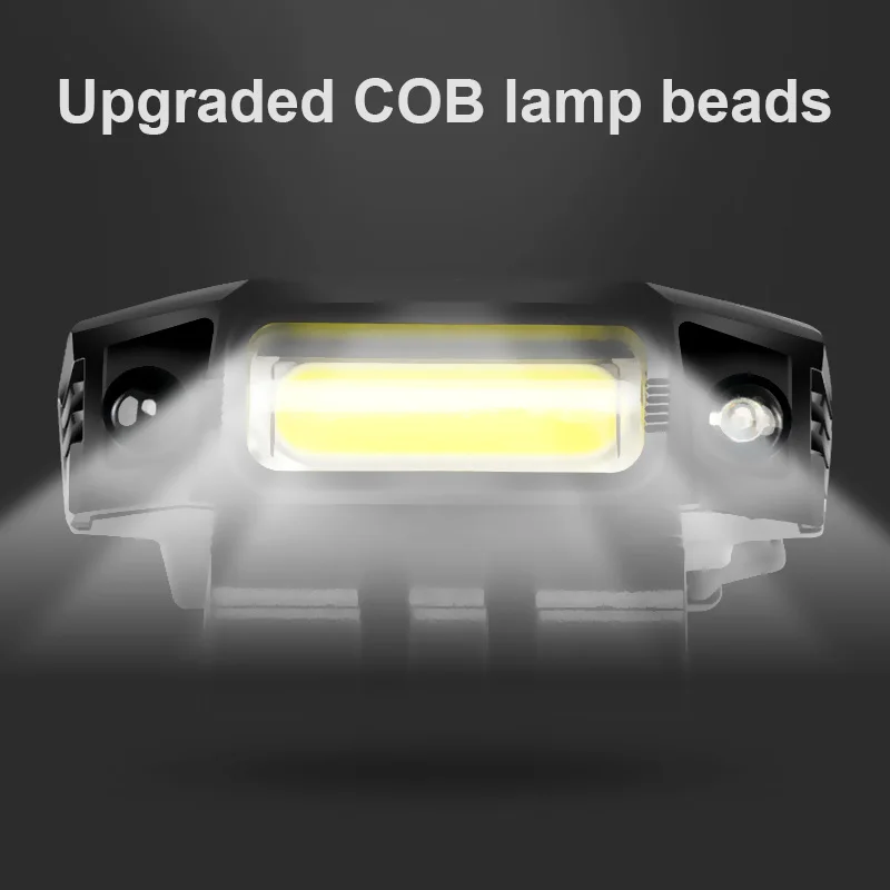 

LED Cap Light Clip-on Head Lamp COB LED Hat Headlight Motion Sensor Induction Lamp Rotatable USB Rechargeable Fishing Light