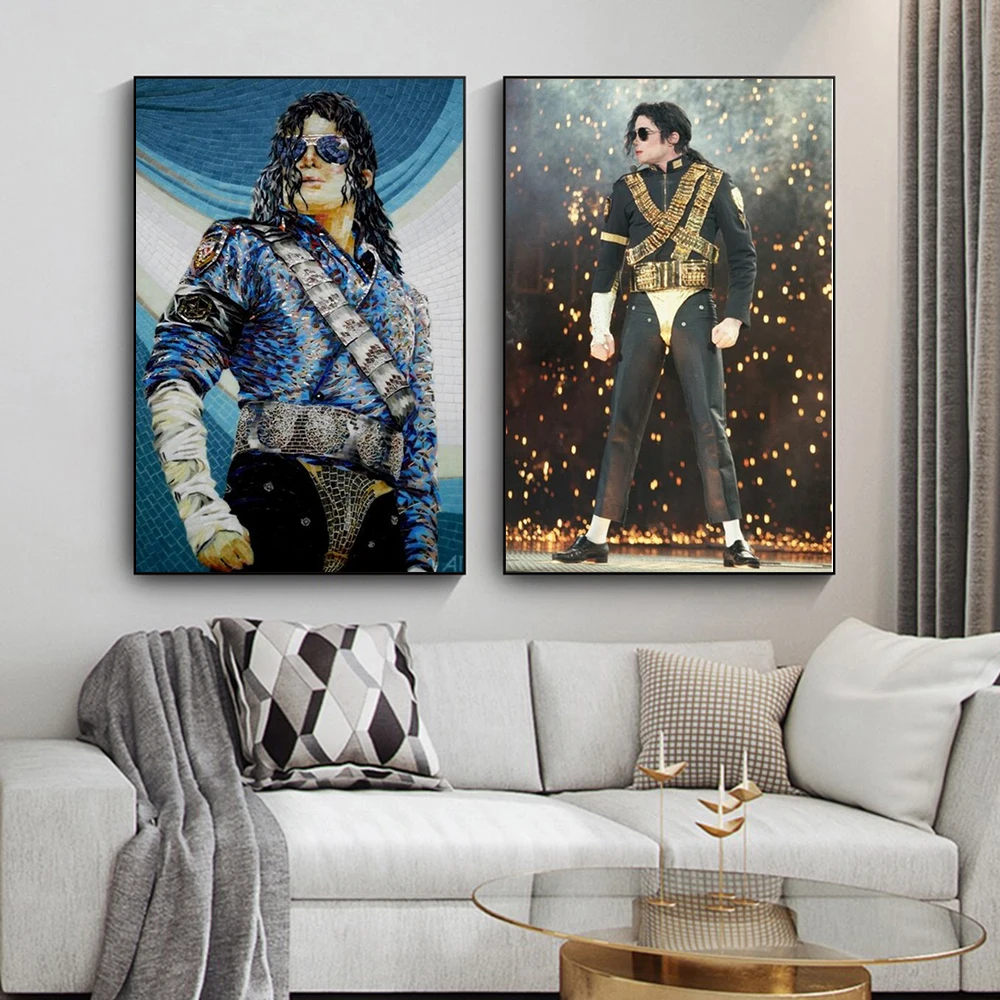 

Michael Jackson Vocal Concert Poster And Prints Classic Pose Canvas Painting On Wall Art Superstar Decor Picture For Living Room
