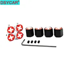 DSYCAR, 1 комплект, автомобильный Стайлинг, цинковый сплав, противоугонная, Швейцарский флаг, автомобильный клапан, колпачок, s, колеса, шины, стволовые, воздушные колпачки, воздухонепроницаемые крышки