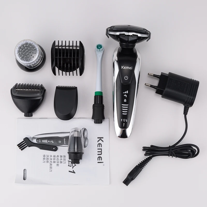 Kemei 3D перезаряжаемая электробритва электрическая бритва плавающая Бритва для