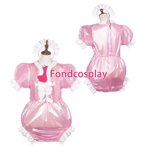 Горничная Сисси комбинезон ПВХ Запираемая униформа для косплея Сделано на заказ