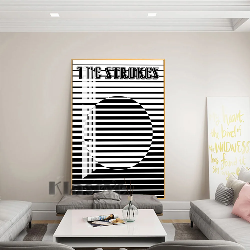 

The Strokes Music Band Poster Visual Art Prints Modern Abstract Minimalism Wall Hanging Stickers Home Decor Fans Collect Gift