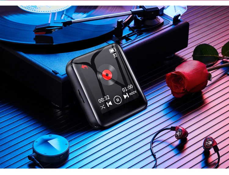 Новое поступление мини сенсорный экран Bluetooth MP3-плеер встроенный динамик Поддержка FM, запись, электронная книга, видео, часы, шагомер