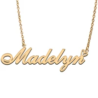 madelyn name tag necklace personalized pendant jewelry gifts for mom daughter girl friend birthday christmas party present