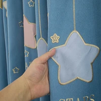 childrens room dream starry sky curtain embroidered applique blackout curtains for living room dining room and bedroom