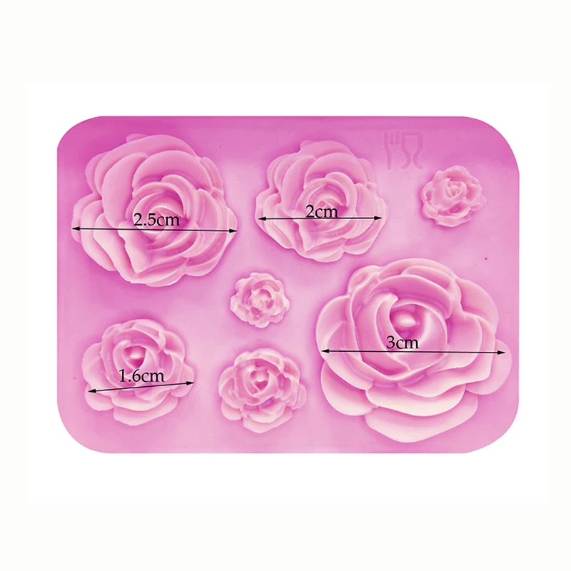 3D Роза цветы силиконовые формы помадка мыло Форма для торта капкейков желе
