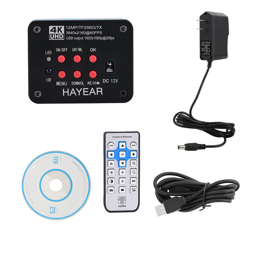 Hayear Real 4K UHD цифровой микроскоп промышленный C-mount Видео 60FPS камера для PCB ЦП ремонт