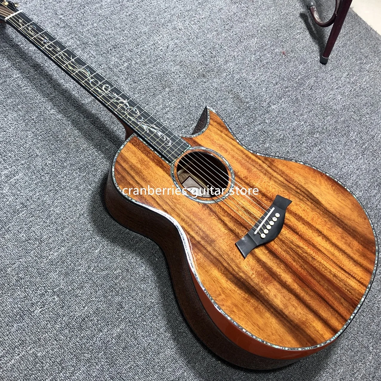 

Модель 2021 PS14, акустическая гитара Koa Wood 41 дюйм с подлокотником под руку, корпус с прорезями под углом, настоящая инкрустация АА balone, бесплатна...