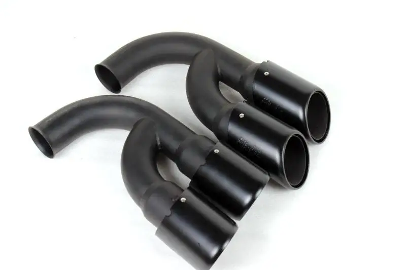 Глянцевый черный Хвост Глушитель для выхлопной трубы Porsche Cayenne V6 V8 2011 2012 2013 2014 год