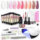 COSCELIA быстрое наращивание ногтей жесткий гель-раствор для дизайна ногтей набор для маникюра полигель набор для конструирования ногтей Гель-лак полигель