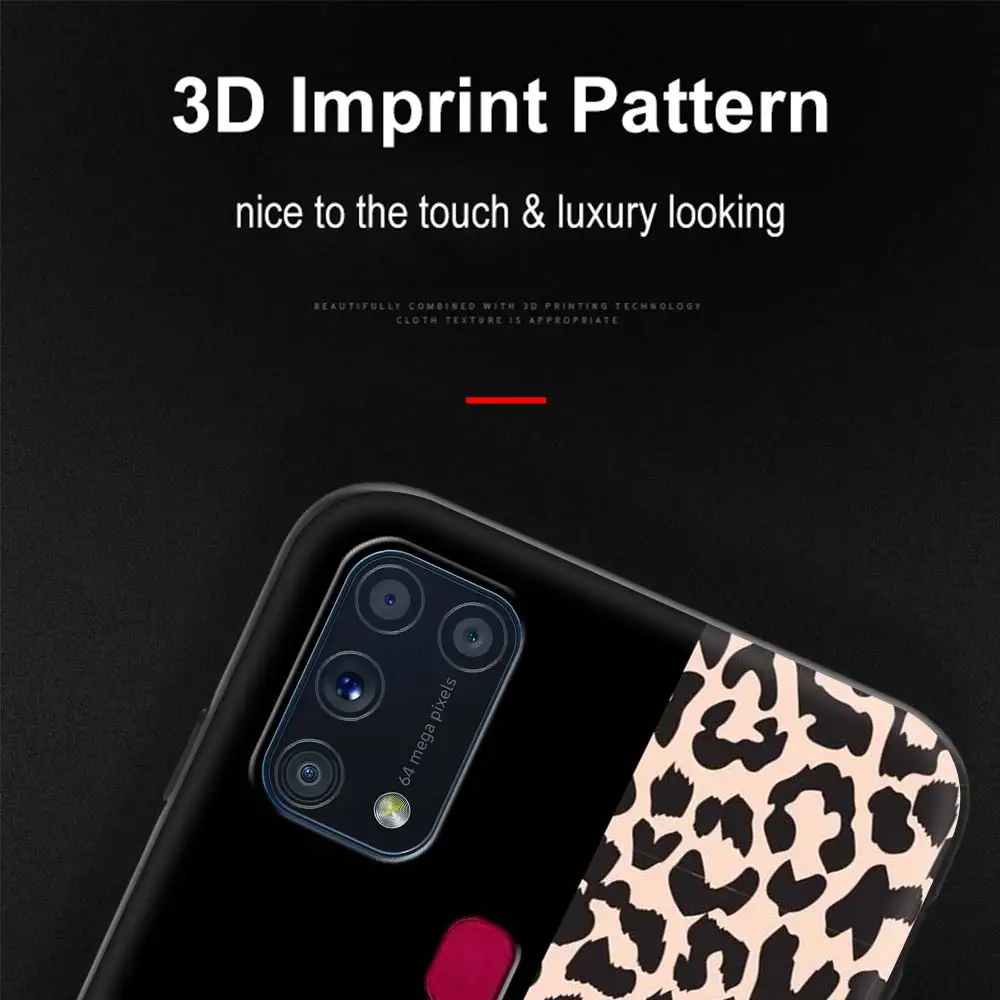 

Coque for Samsung Galaxy M10 M10S M20 M30 M30S M40 M11 M21 M31 M51 A7 Silicone Shockproof Phone Case Leopard Latest Released