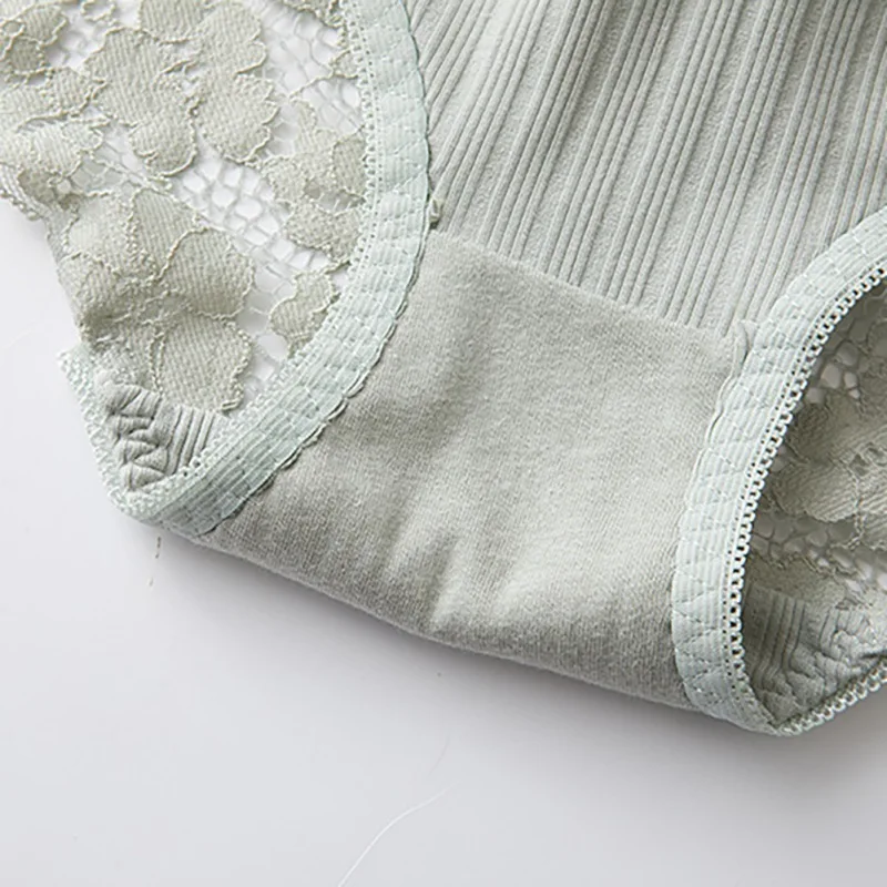 

3PCS/lot Women Sexy Panties Solid Color Lace Hollowed-Out Cotton Briefs Fashion Comfortable Low Waist Seamless Panties