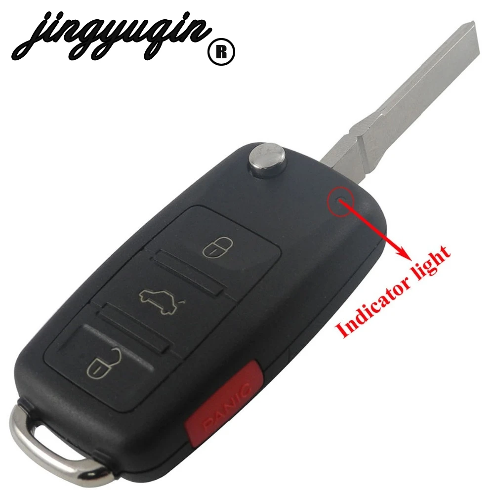 Jingyuqin 10 шт. 2/3/4 Кнопка флип Fob удаленный складной ключ оболочка для VW Tiguan Golf Sagitar Polo
