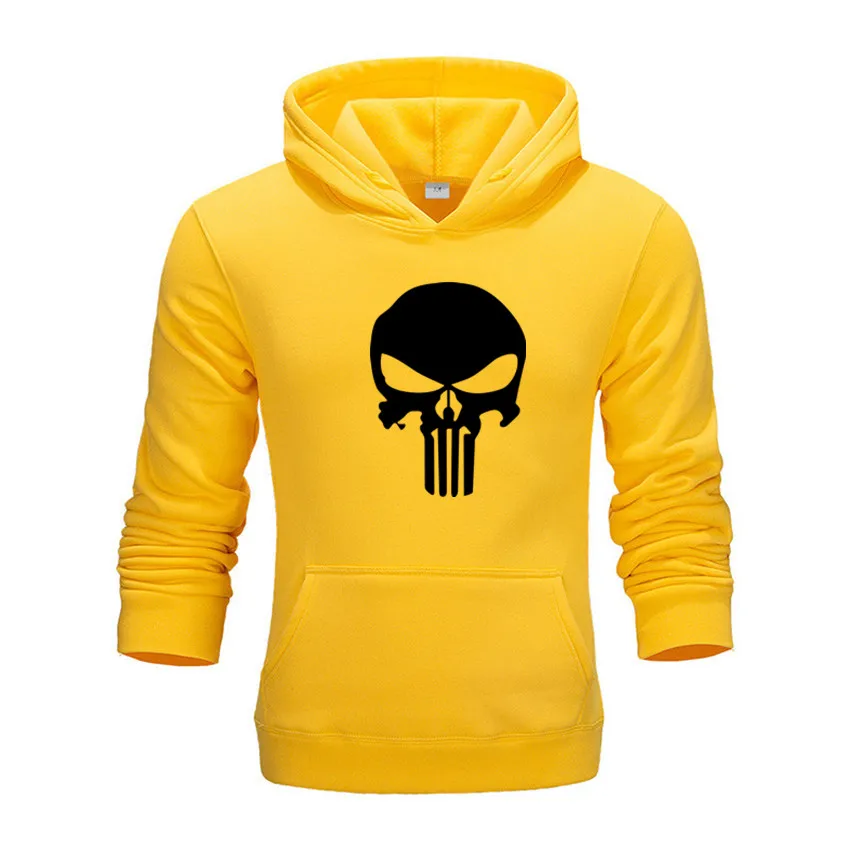 Черный череп белая толстовка фиолетовые толстовки мужские уличные для отдыха