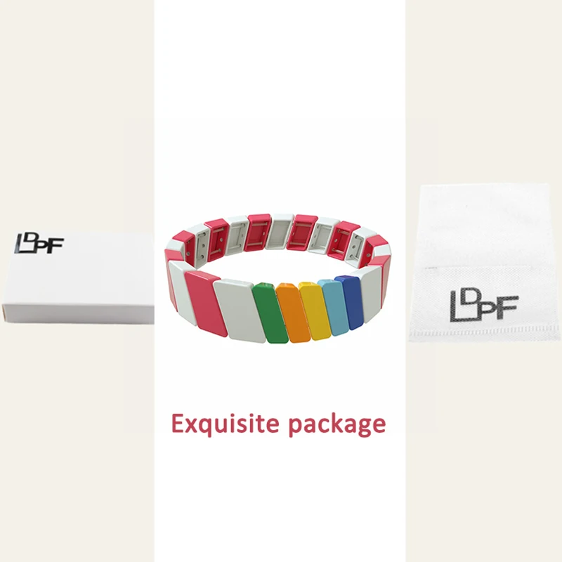 Геометрический квадратный браслет Мияки Радужный Браслет с бусинами подарок для