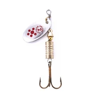1pcs vib metal sequin lures67mm7g artificial hard bait minnow wobbler crank baits trolling rotating spinner spoon fishing tackle