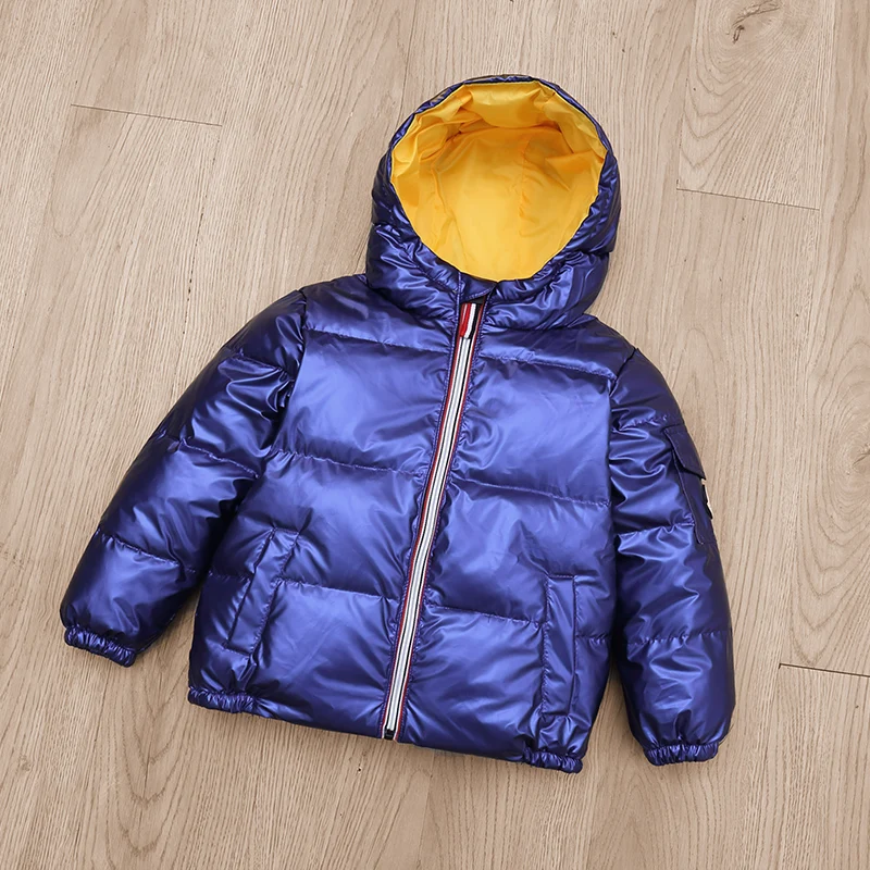 

2021 children's white duck down jacket autumn and winter new coat boys' and girls' down jacket can take off their hats