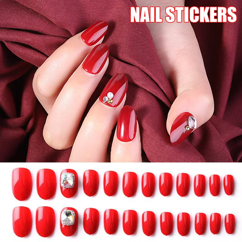 Горячая распродажа 24 шт./компл. полное покрытие ногтей патч накладные ногти