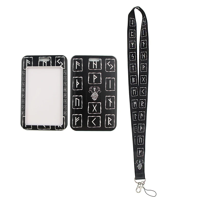 

24pcs/lot MD251 DMLSKY Viking Card Holder ID Holder Flower Woman Bus Card Holder Staff Card With Lanyard