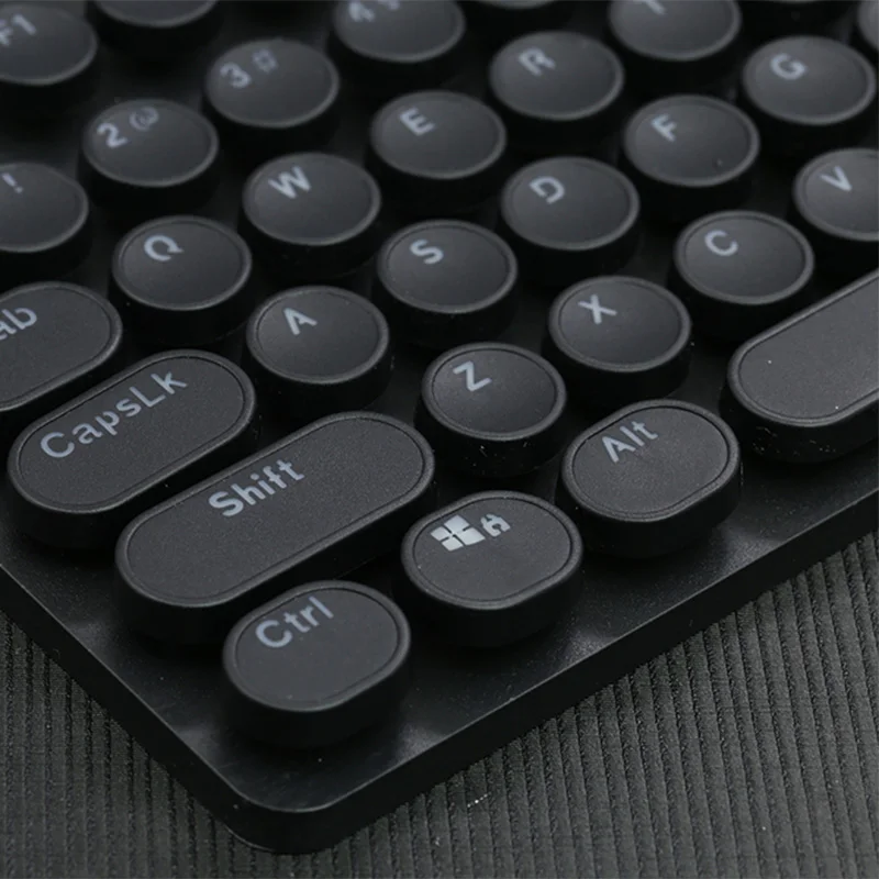 

104 ABS Round Steampunk Crystal Light Transmission Mechanical Keyboard Keycap Secondary Molding Font Craft Keycaps